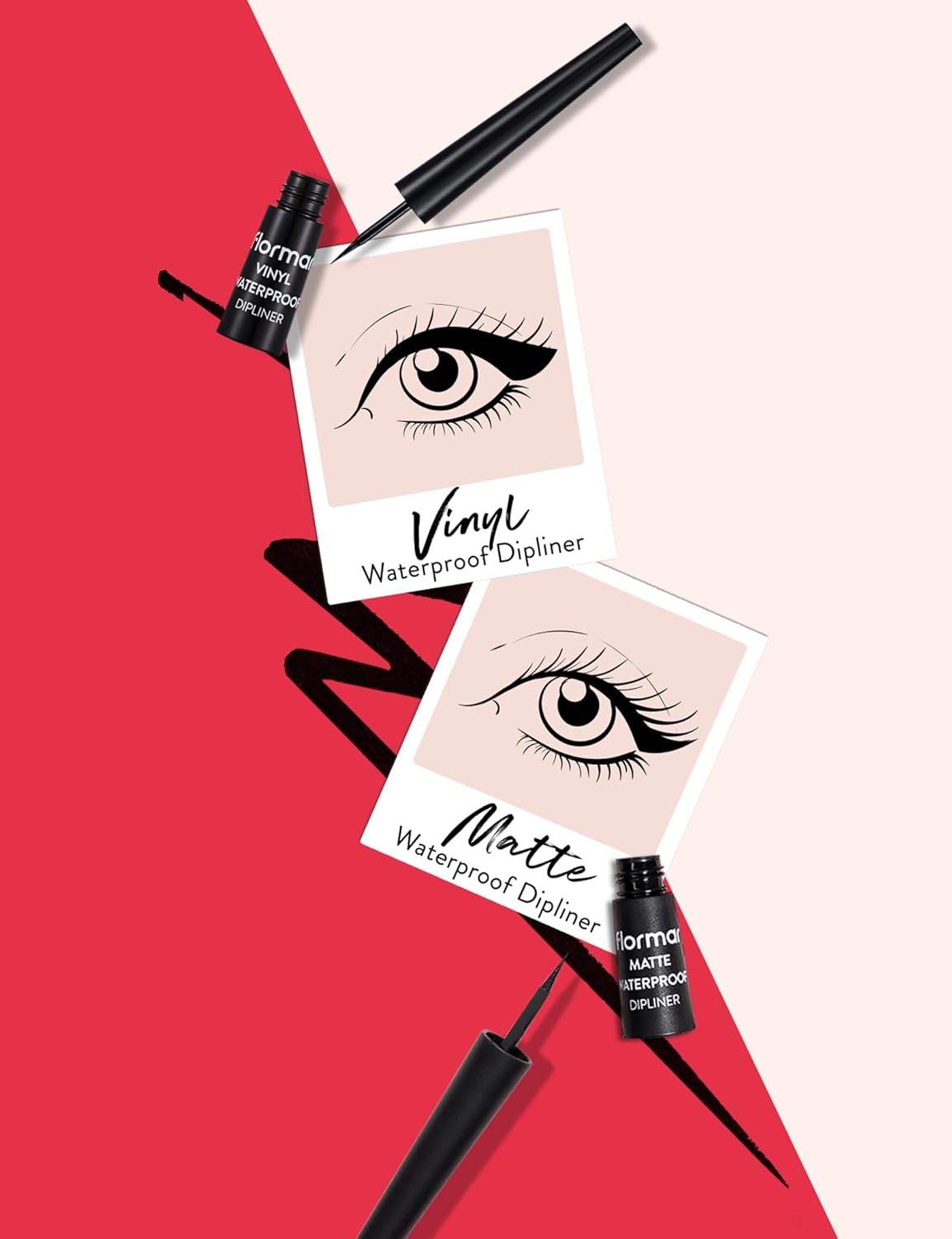 Flormar Vinyl Dipliner – Waterproof & Long-Lasting Dual-Tip Eyeliner