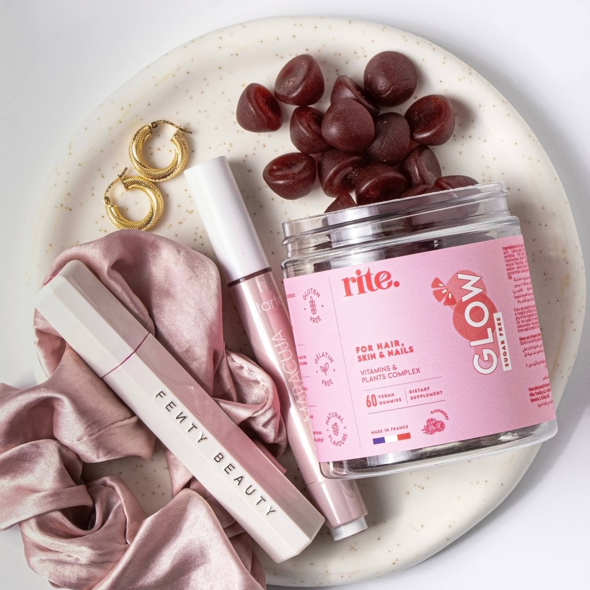 Rite Glow Hair skin and nails Support Vegan Gummies 60 Gummies