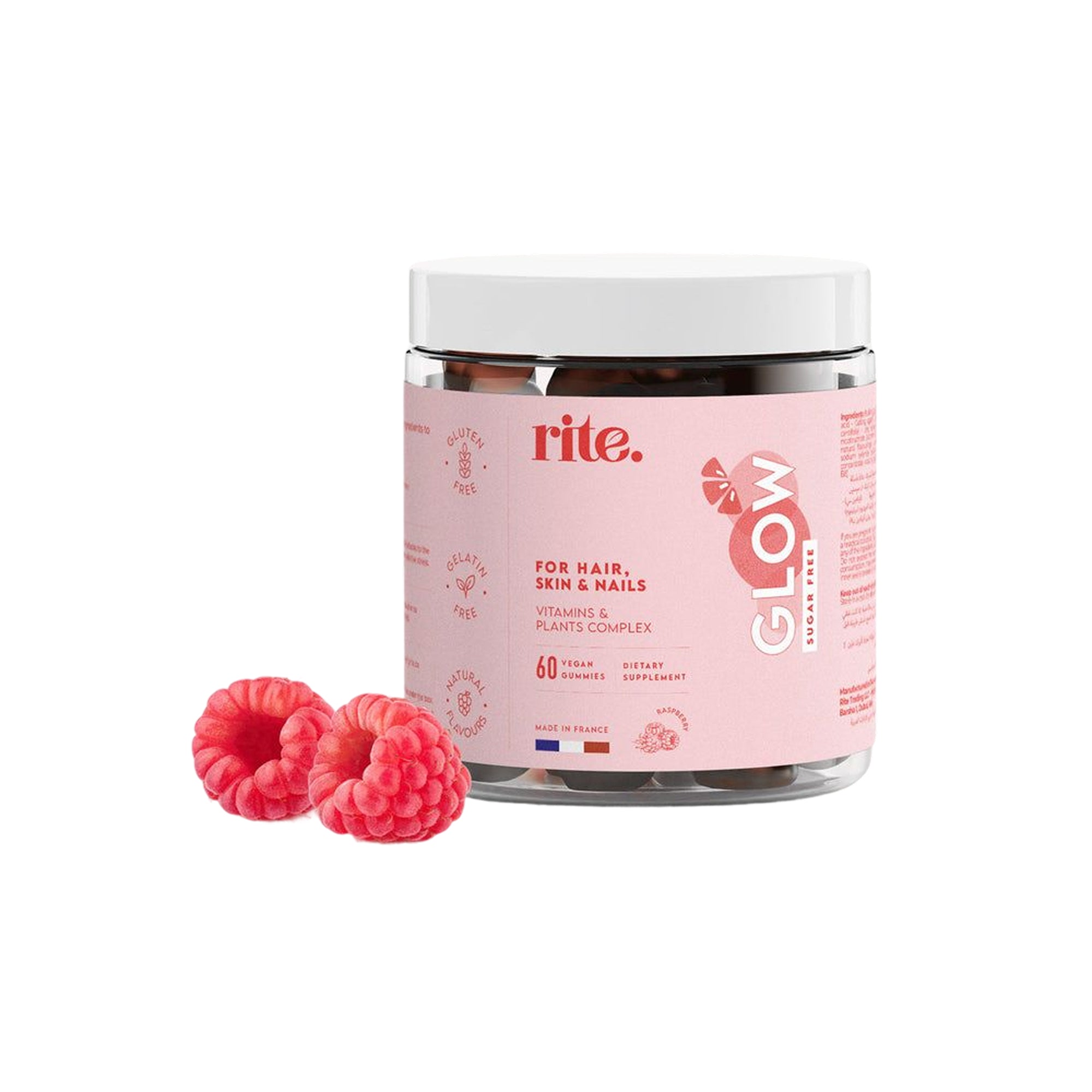 Rite Glow Hair skin and nails Support Vegan Gummies 60 Gummies