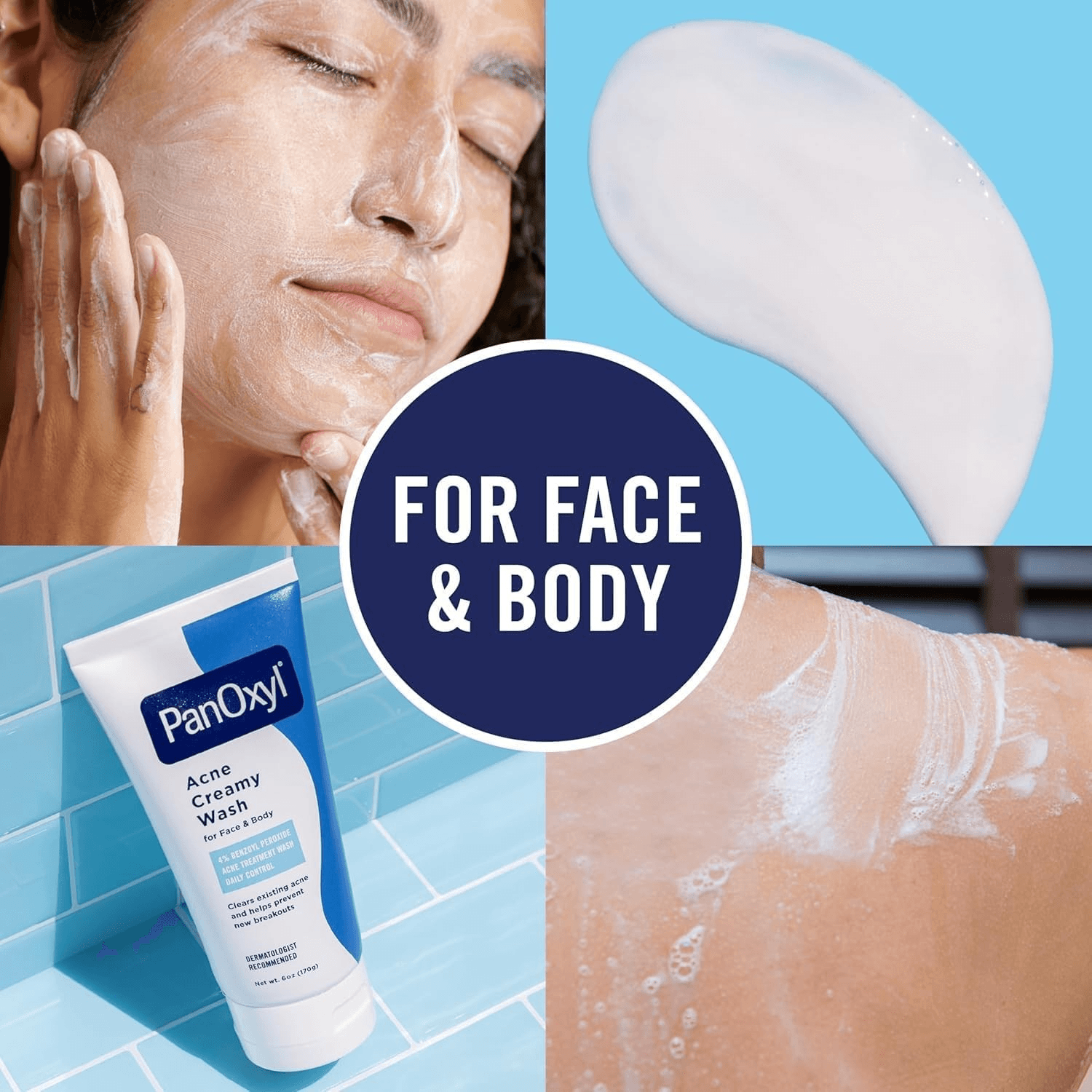 PanOxyl Antimicrobial Acne Creamy Wash 4% Benzoyl Peroxide 6 oz