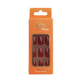 Glitz Nails 11 Coffin Shape Burgundy Red
