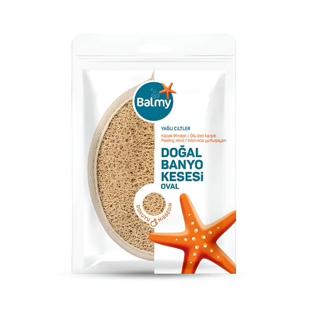 Balmy body lufa natural bath scrubber circular