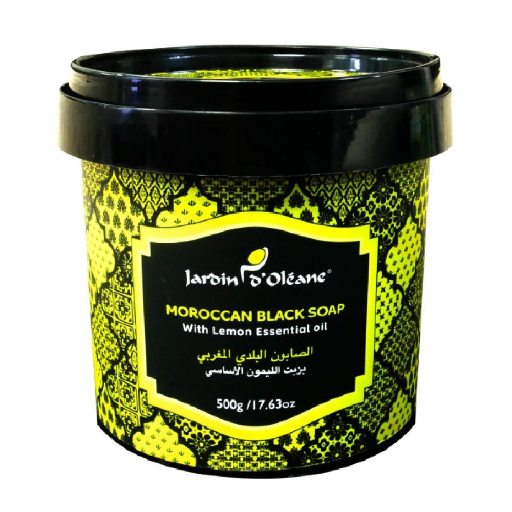 Jardin D Oleane Moroccan Black Soap with Aker Fassi Oil - 500g