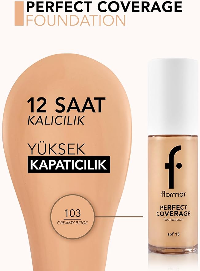 Flormar Perfect Coverage Foundation 103 Cremy Beige Np