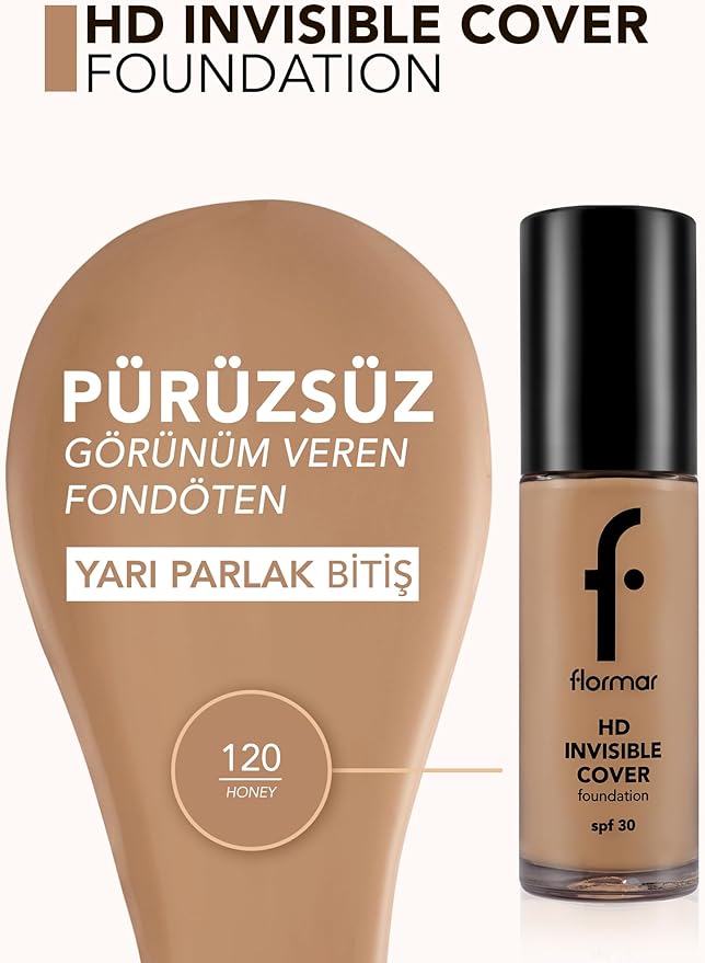 Flormar Invisible Cvr Hd Foundation 120 Hney Np