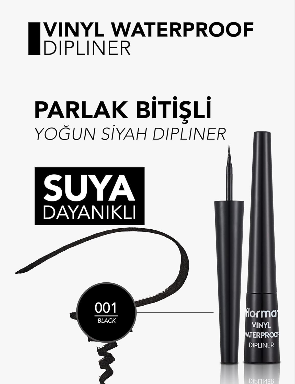 Flormar Vinyl Dipliner – Waterproof & Long-Lasting Dual-Tip Eyeliner