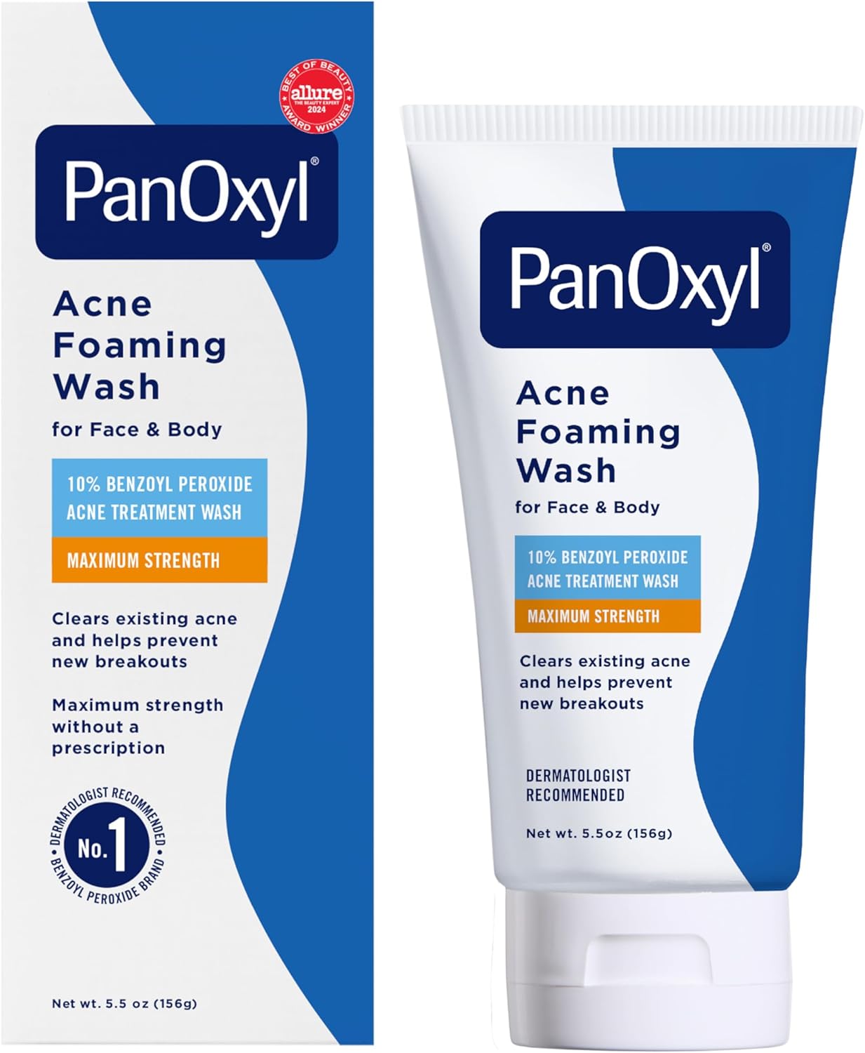 Panoxyl acne foaming wash benzoyl peroxide 10% maximum strength antimicrobial, 5.5 oz packaging may vary