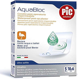 Aqua Bloc with CHG  Plaster   6 cm x 10 cm  5 pcs