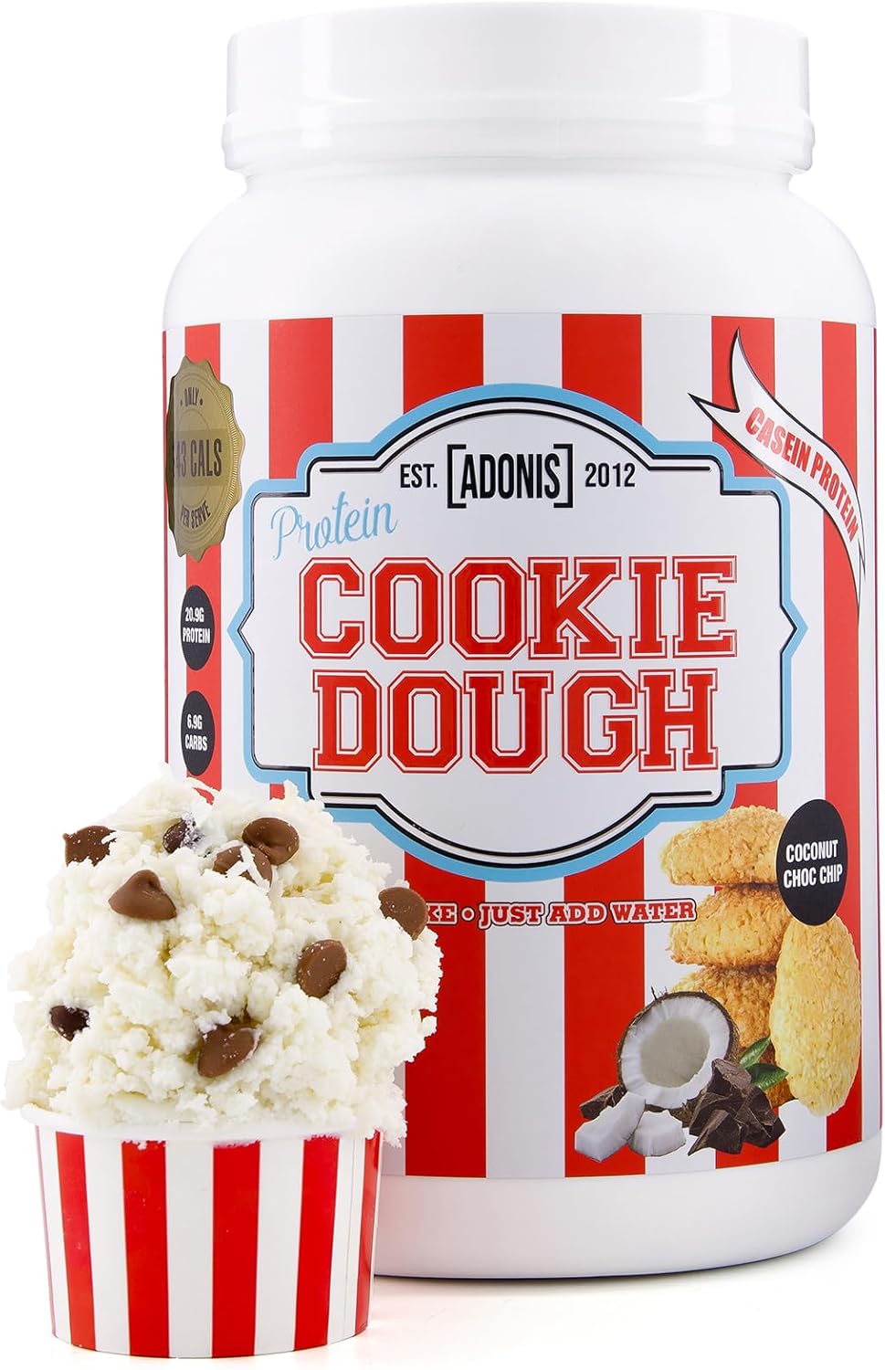 Protein Cookie Dough (Casein Protein) - Coconut Choc Chip 1kg