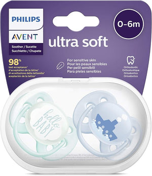 Philips Avent STHR SIL SOFT 0-6M BOY X2