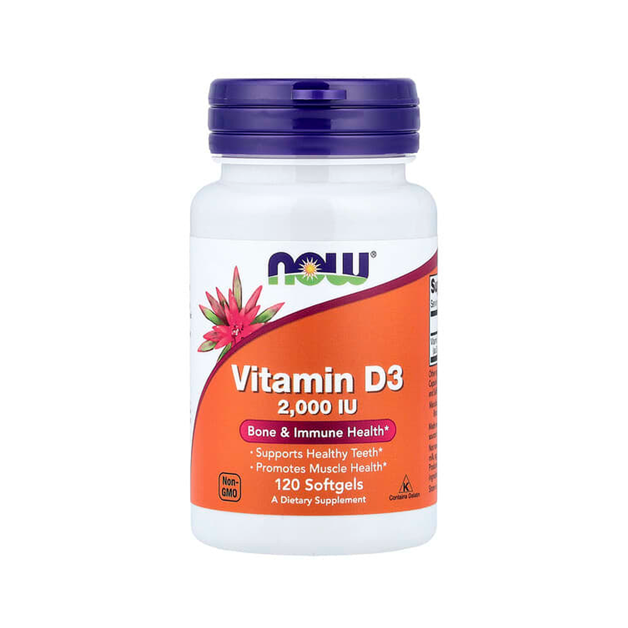 Now Foods High Potency Vitamin D-3 2000 IU 120 Softgels