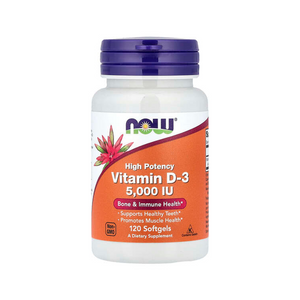Now Foods High Potency Vitamin D-3 5000 IU 120 Softgels