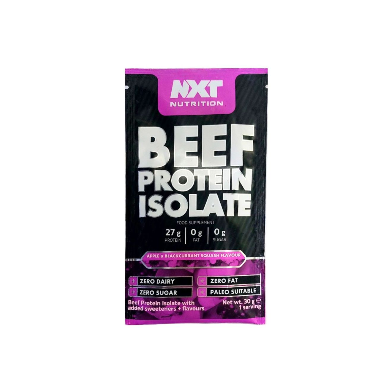 Nxt beef protein isolate apple & blackcurrant 1 serv