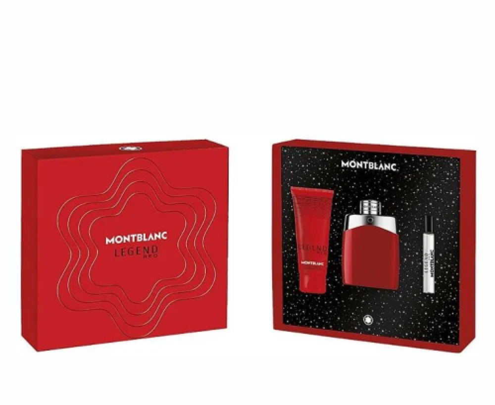Mont Blanc Legend ( Red ) Set Men 3Pcs EDP 100 ml + Sample Edp 7.5 ml + Shower Gil 100ml