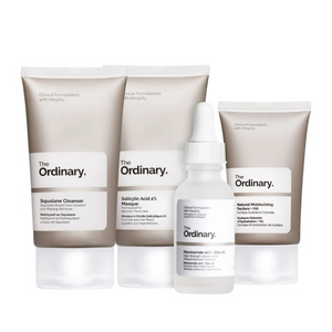 The Ordinary مجموعة التوازن منظف سكوالان، نياسيناميد 10%، ساليسيليك 2%، مرطب