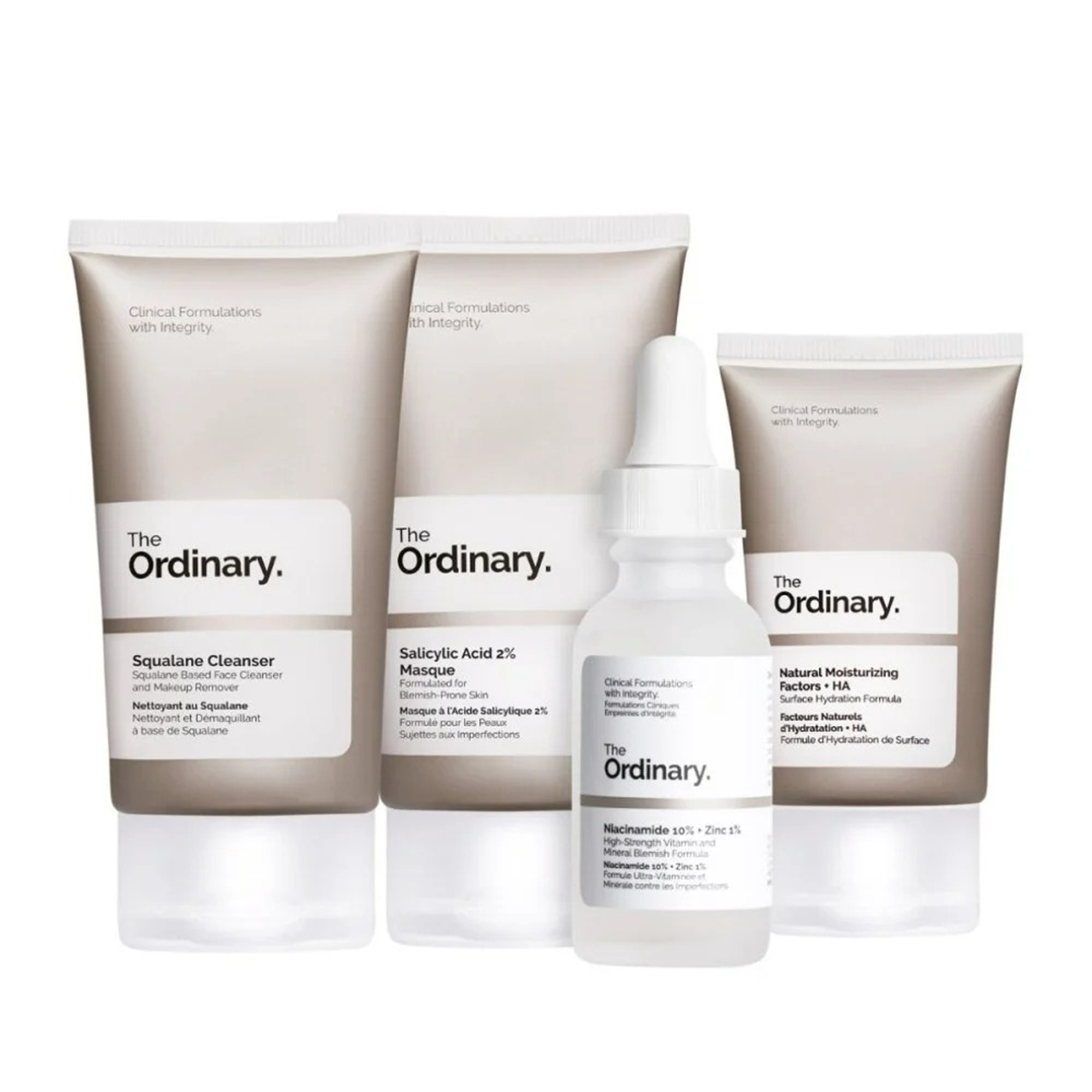 The Ordinary The Balance Set Squalane Cleanser, Niacinamide 10%, Salicylic 2%, Moisturising
