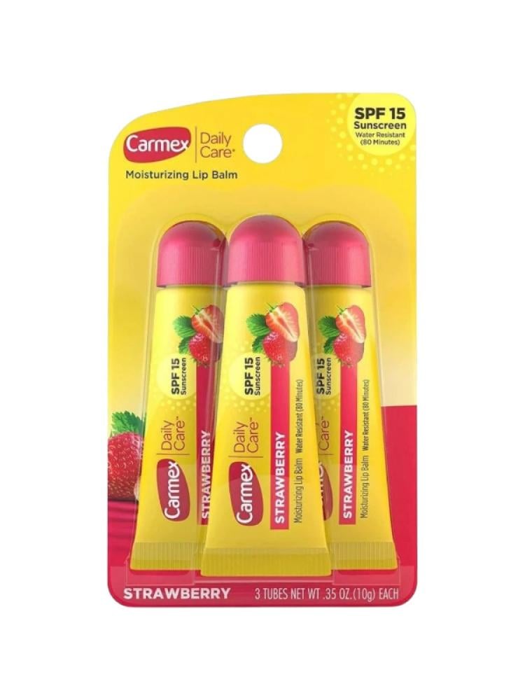 Carmex strawberry lip balm 3x10g