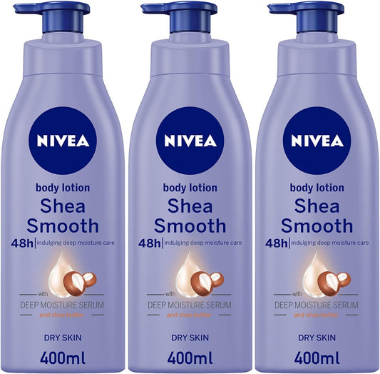 Nivea Body Lotion Dry Skin Shea Smooth Shea Butter 3X400 Ml