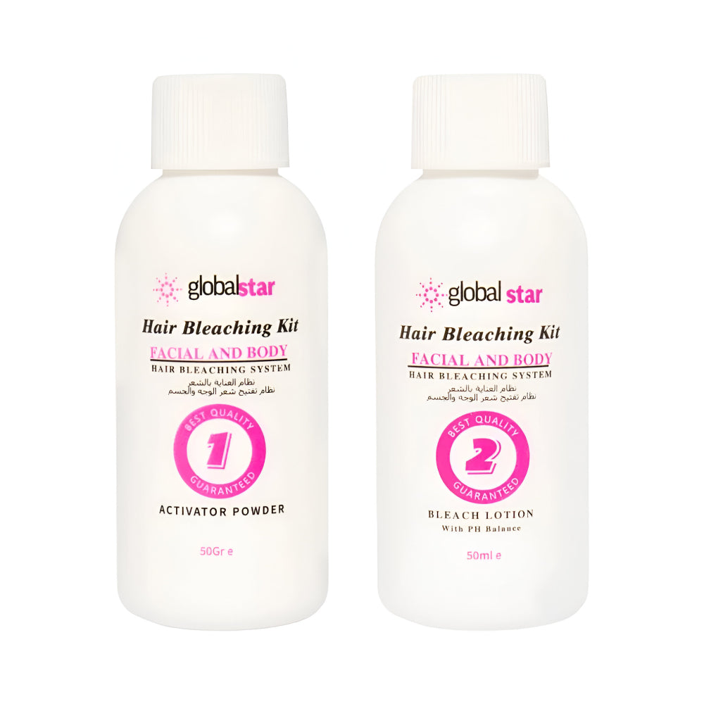 مجموعة تبييض الوجه والجسم من جلوبال ستار 50+50 جم