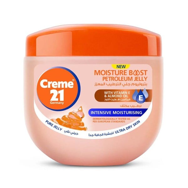 Creme 21 Petroleum Jelly 300ml Intensive Moisturizing with Vitamin E and Almond Oil