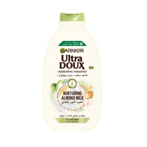 Garnier Hair Shampoo 600ml Ultra Doux Nurturing Almond Milk