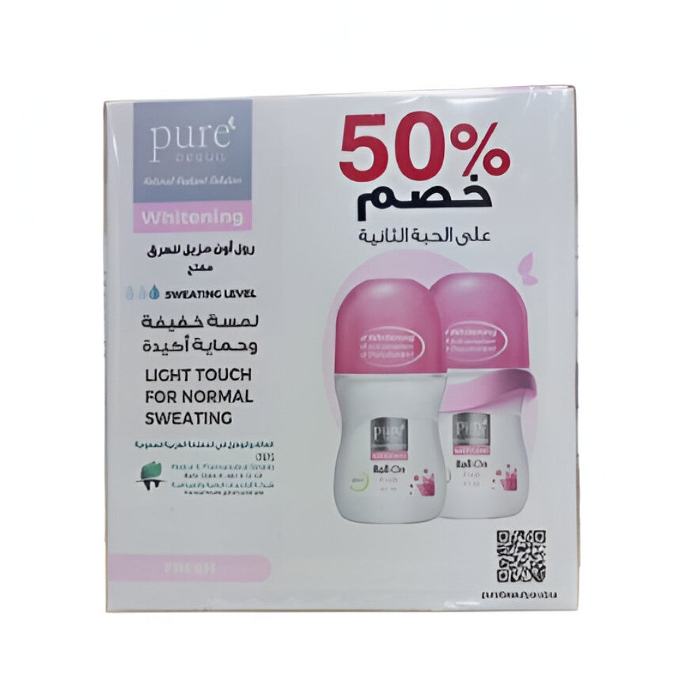 Pure Beauty Deodorant Roll On 60ml Whitening Anti-Perspirant Fresh Kit Pack (50% On Second)