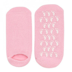 Spa System Gel Socks For Moisturizing Feet Pink