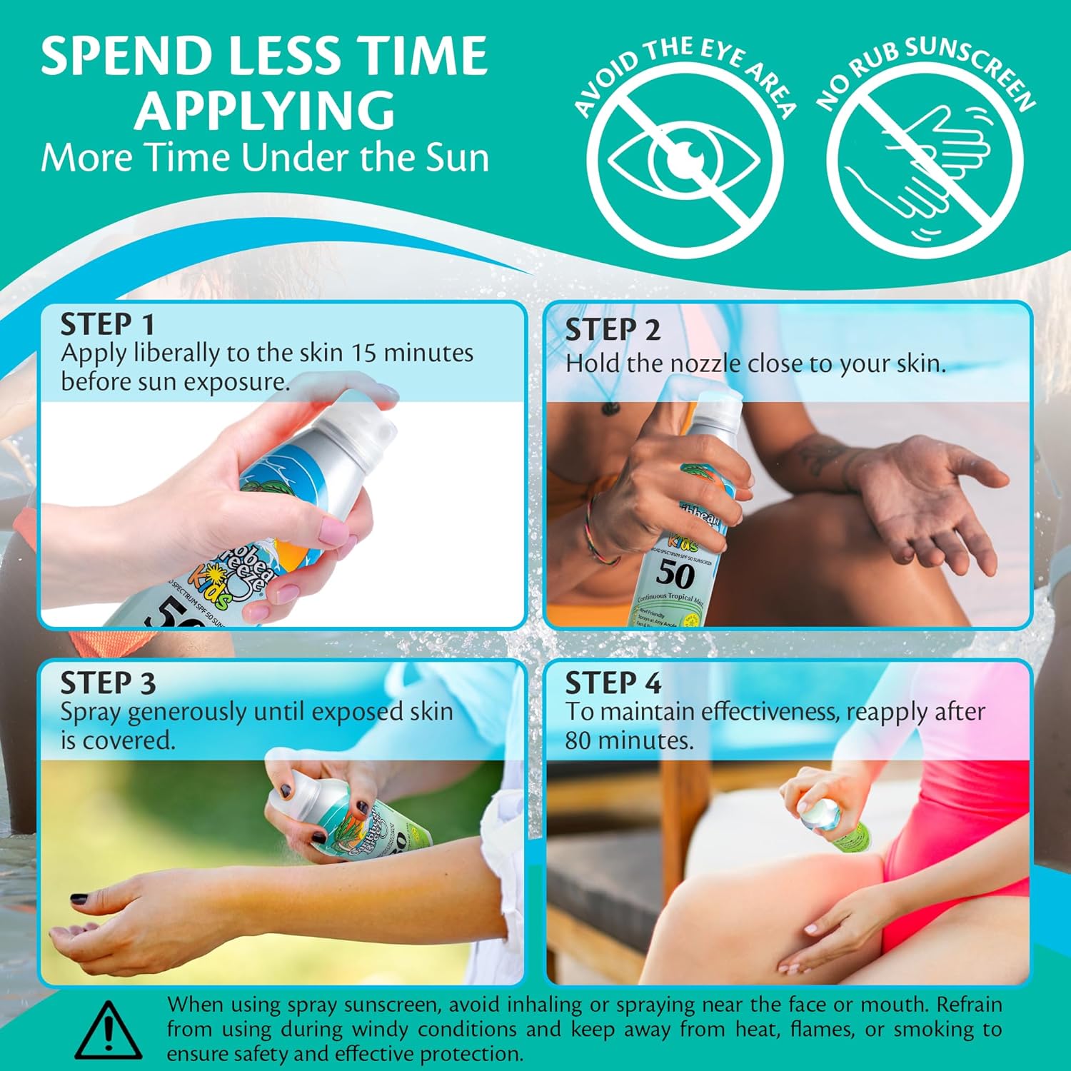 بخاخ كاريبين بريز بيبي صن سبراي برائحة استوائية مستمرة برائحة الليمون والمانجو