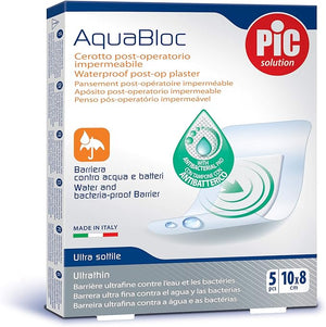 Aqua Bloc with CHG  Plaster   8 cm x 10 cm  5 pcs