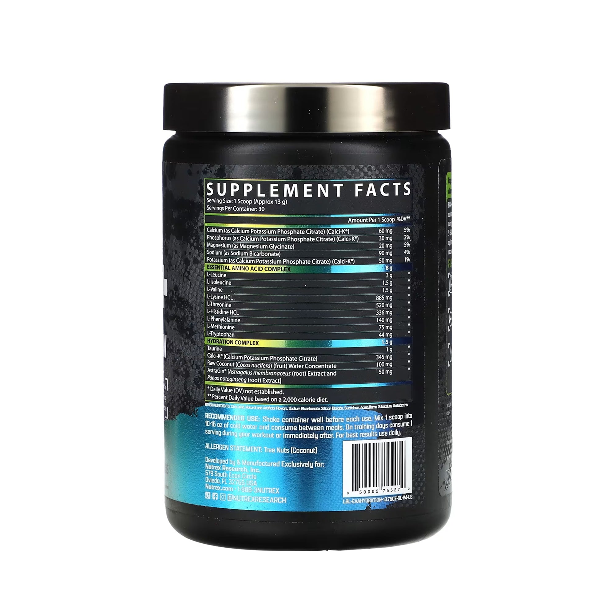 Nutrex Research EAA+ Hydration (Blueberry Lemonade) -30 Servings (390g)