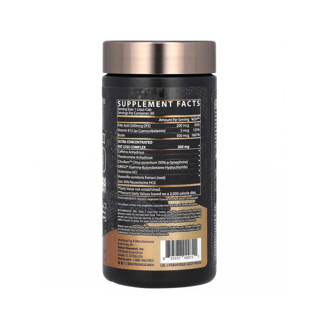 Nutrex Research Lipo-6 Hers Ultra Concentrate - 60 كبسولة سائلة
