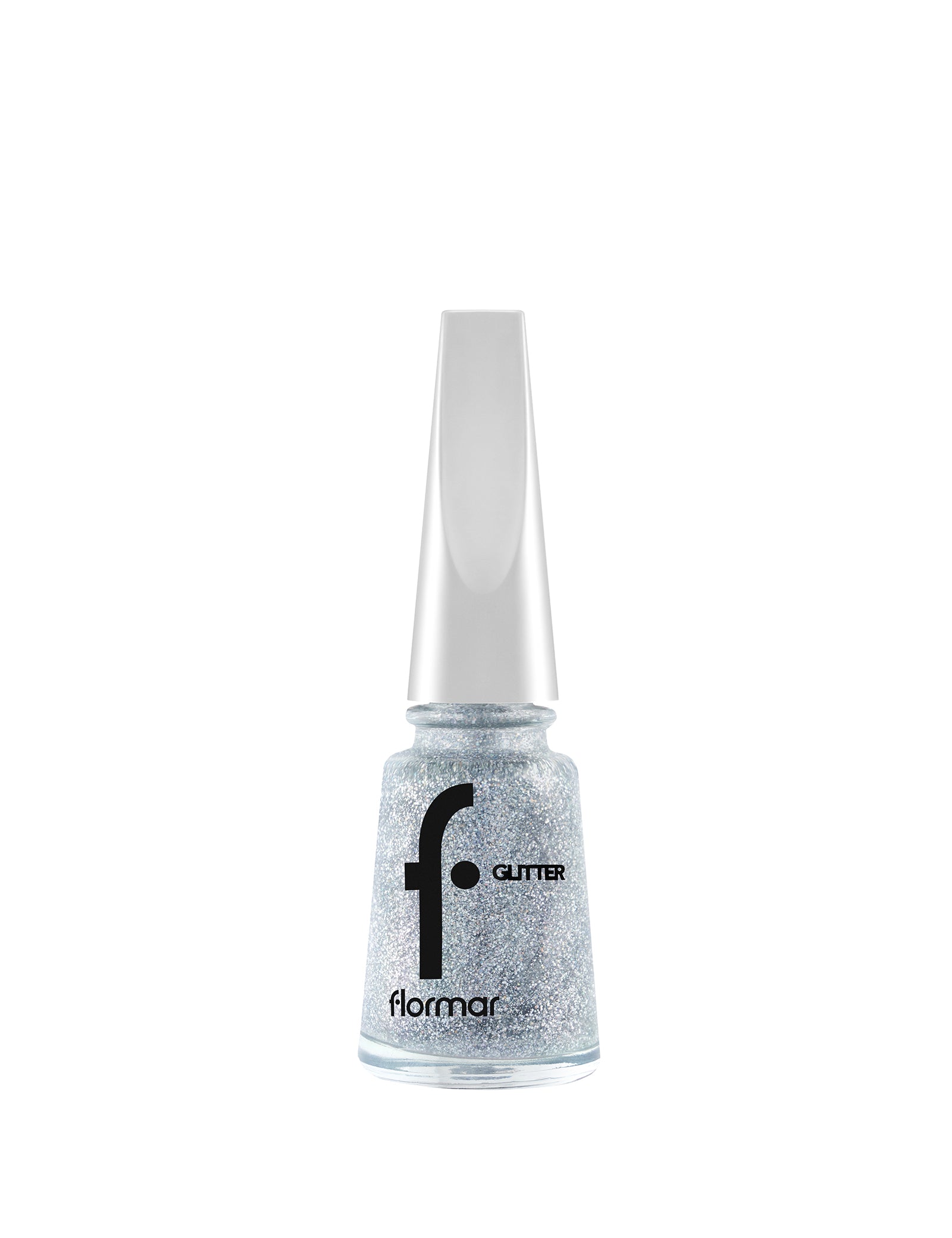 Flormar Glitter Nail Enamel  38 Holographic Silver