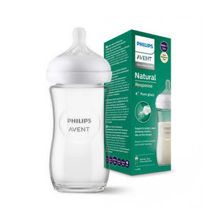 Philips Avent Natural Glass Baby Bottle 1 Month+ - 240 ml