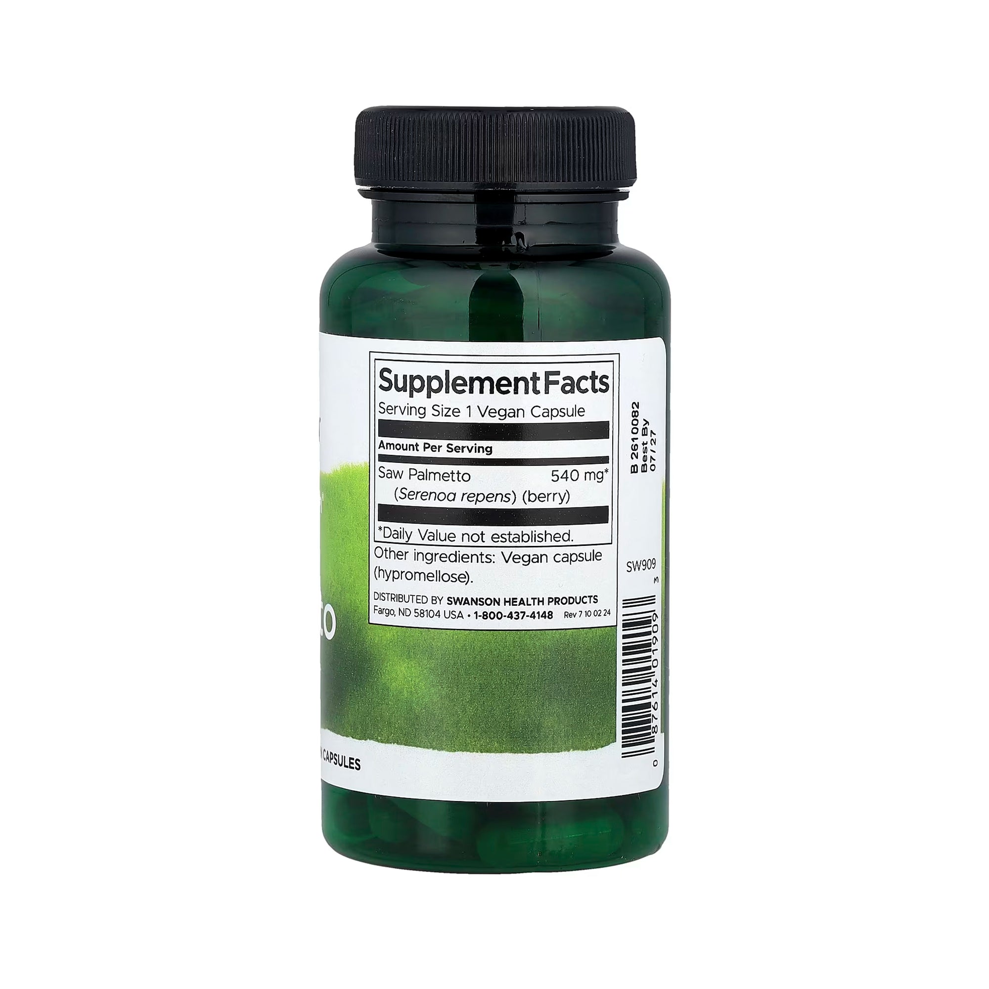 Swanson Full Spectrum Saw Palmetto 540 mg - 100 Vegan Caps