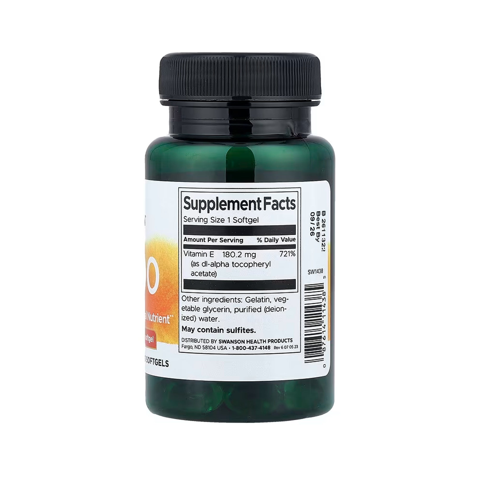 Swanson E-400 400 IU (180.2 mg) - 60 Softgels