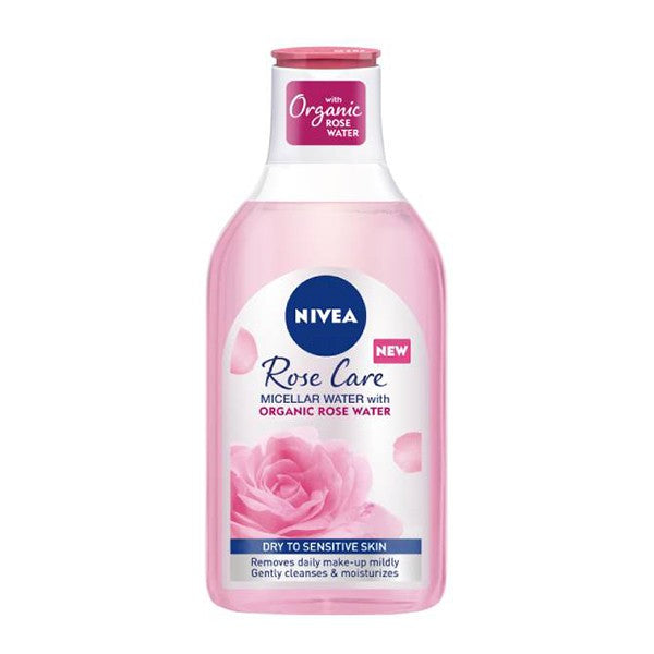 Nivea micellar water makeup remover 400ml rose care with rose water organic