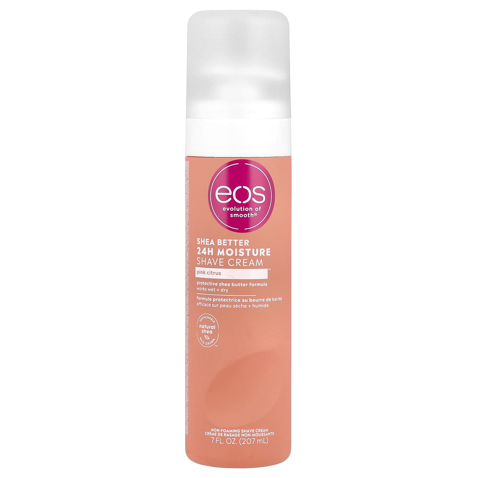 EOS, Shea Better 24H Moisture Shave Cream, Pink Citrus - 207ml