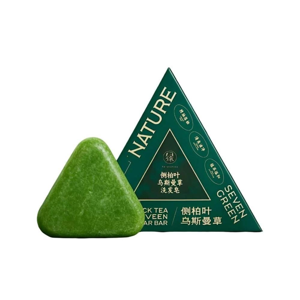 Seven green nature herbal shampoo soap for hair care 125g