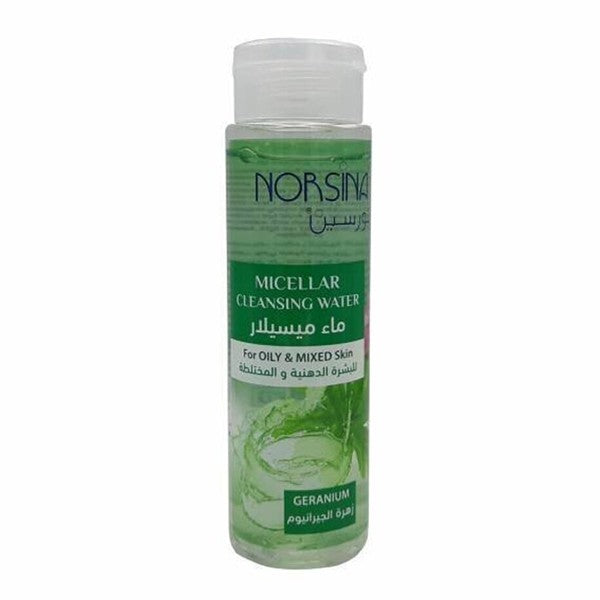 Norsina micellar water 200ml for oily and combination skin with geranium flower