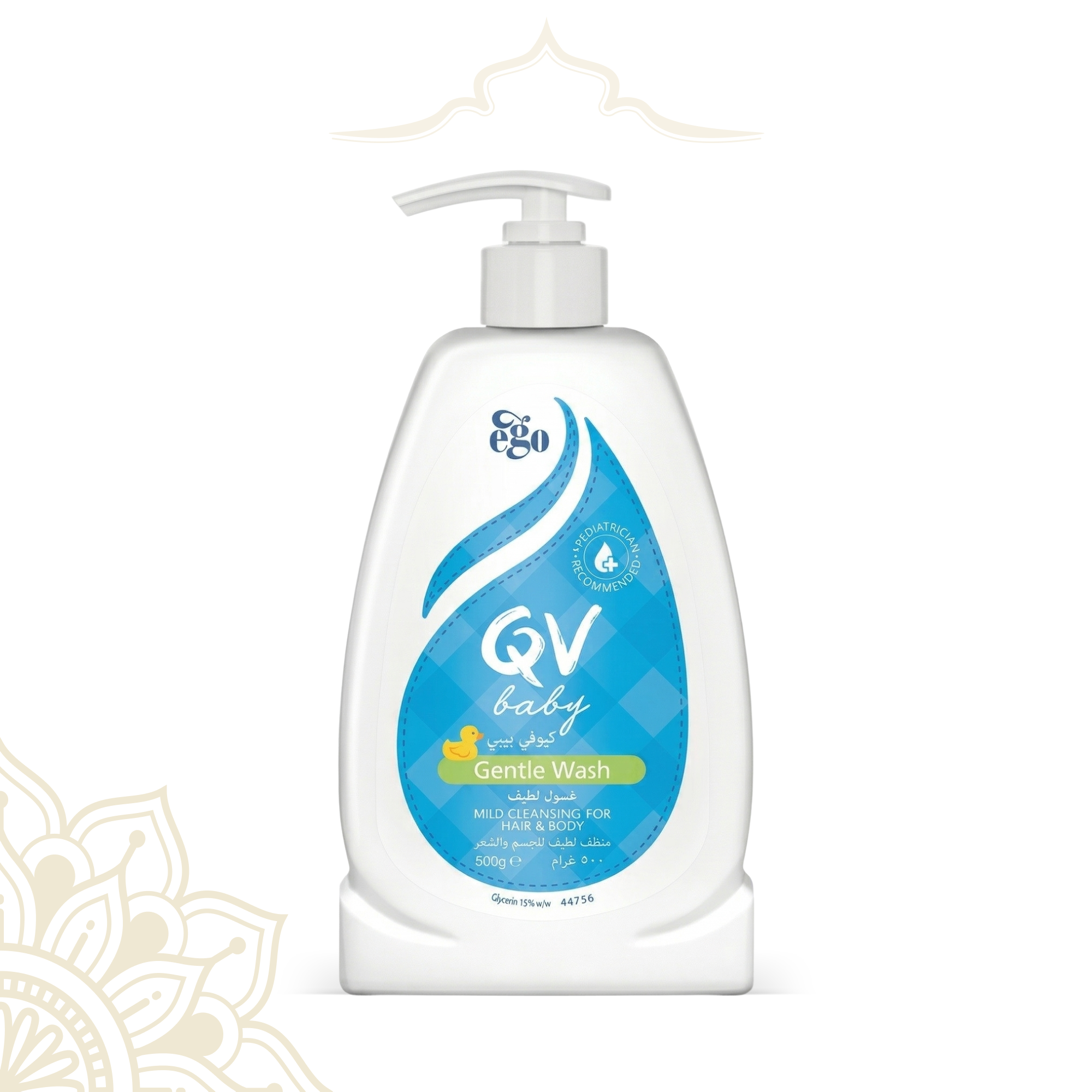 غسول QV Baby اللطيف للجسم والشعر - 500 غرام