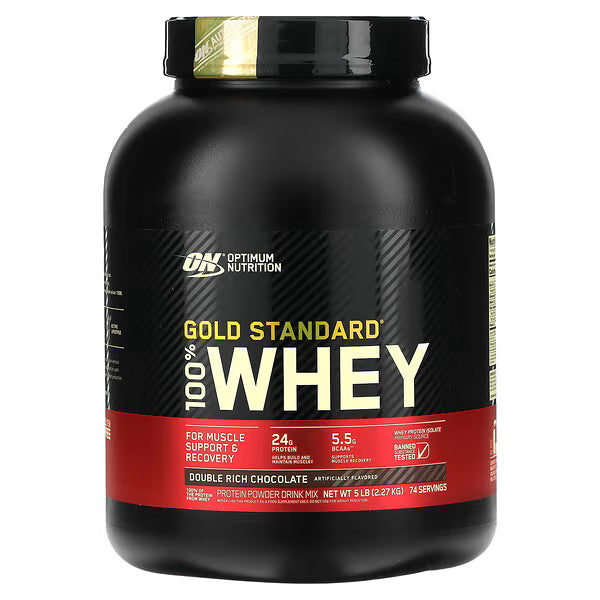 Optimum Nutrition Gold Standard 100% Whey Double Rich Chocolate 5 رطل (2.27 كجم)