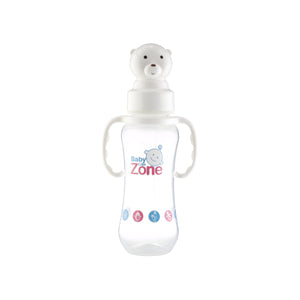 Baby Care Zone Feed Bottle 240ml Plastic with Bear Cap with hande