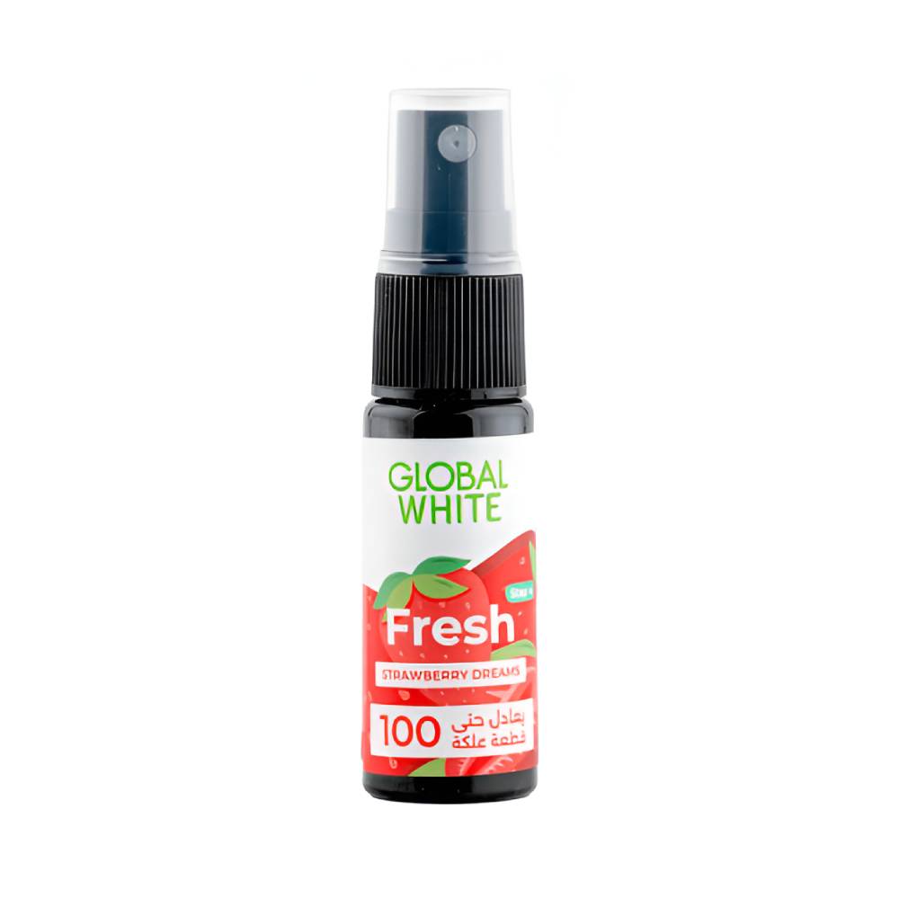 Global white mouth freshener spray 15ml strawberry dreams