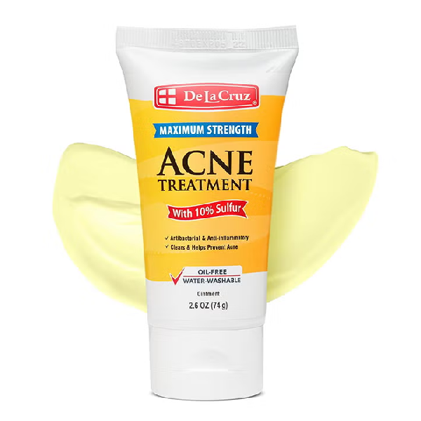 De la cruz cream 74g for acne prone skin with 10% sulfur