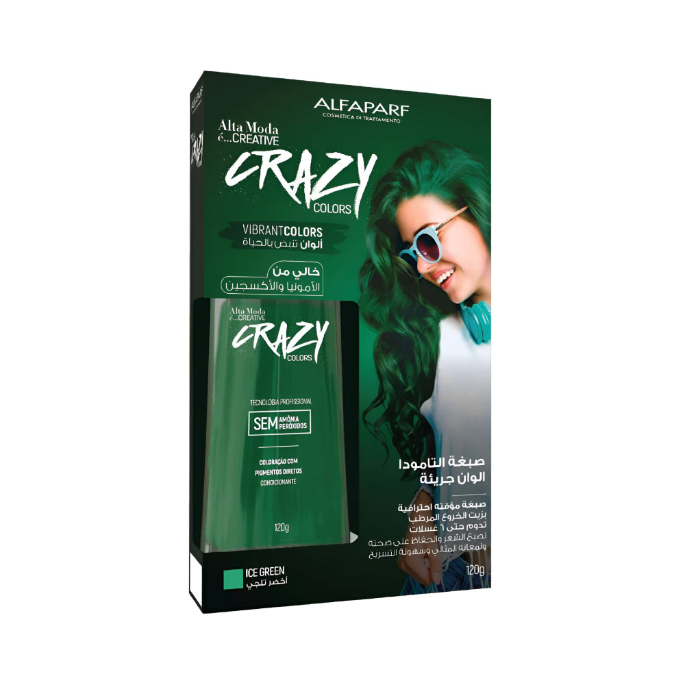 ألبا مودا صبغة شعر مؤقتة 120 جرام أخضر جليدي