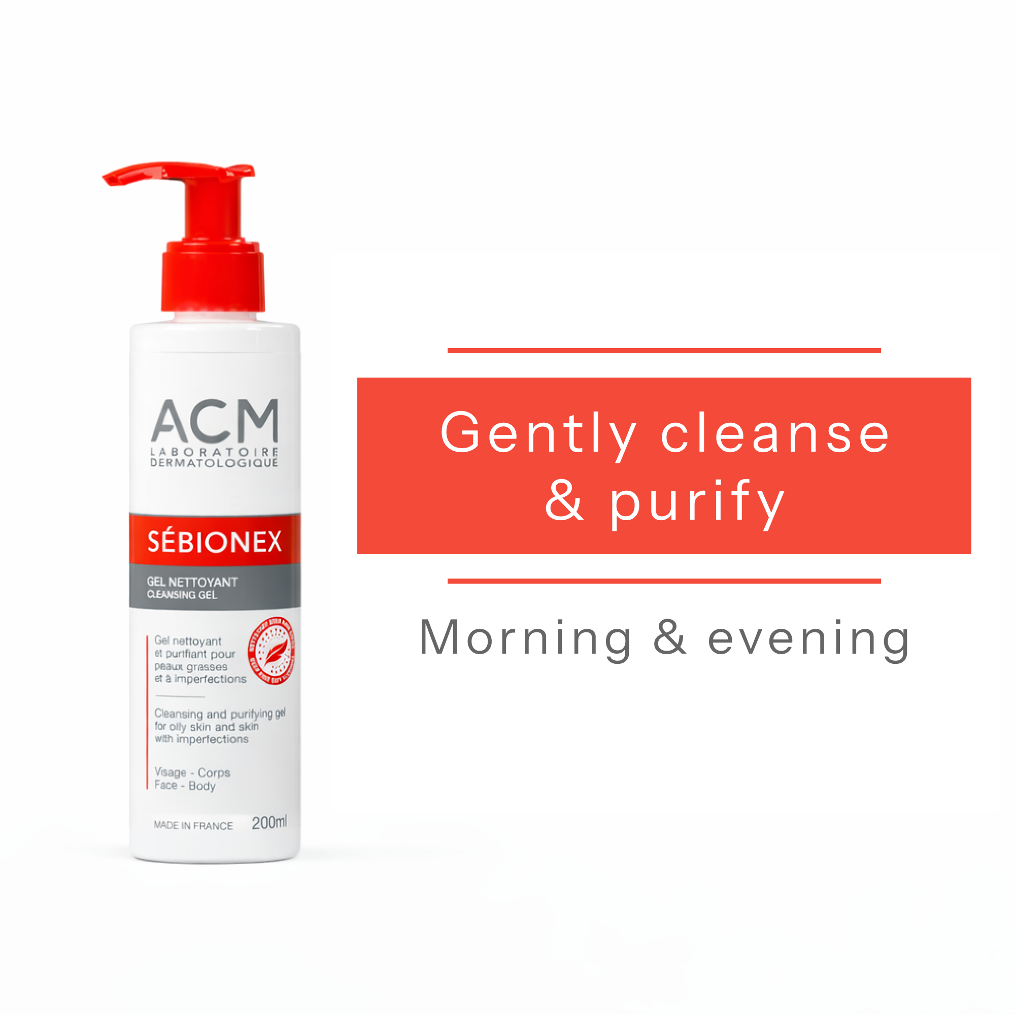 ACM Gel Cleanser Sebionex 200ml for Oily Skin