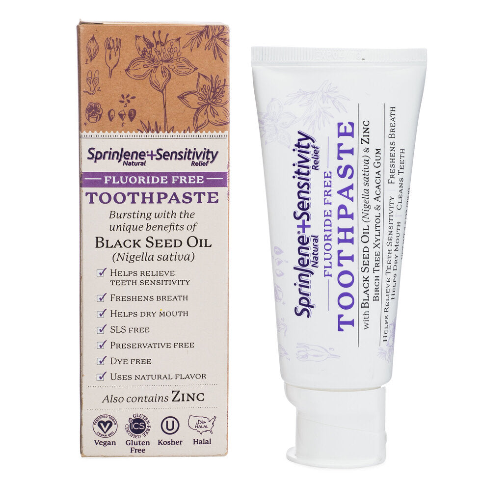 Sprinjene toothpaste 99g sensitive cavity protection with black seed oil fluoride free