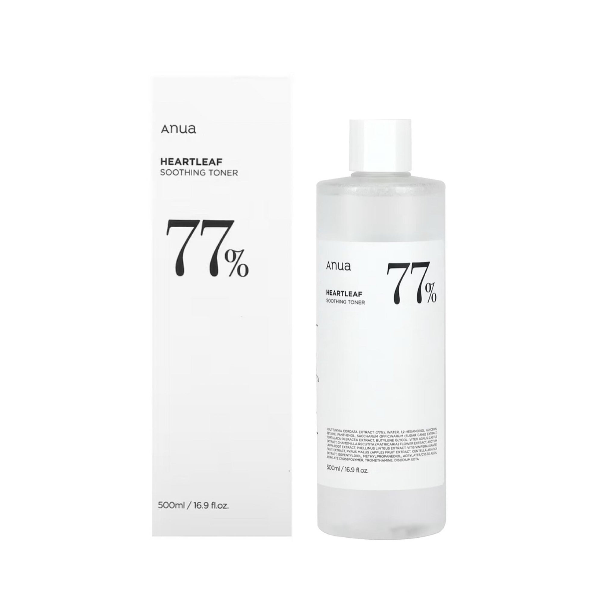 تونر Anua Heartleaf 77% المهدئ – تونر مهدئ للبشرة الحساسة والمتفاعلة 500 مل