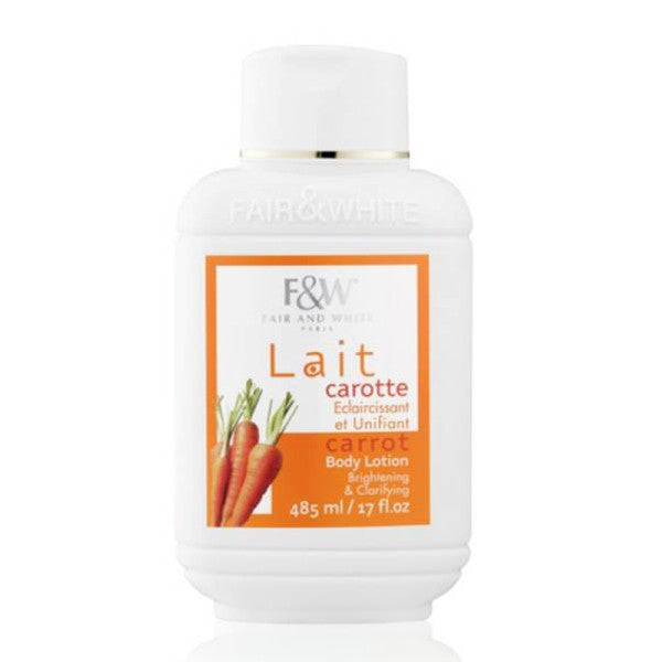 Fair & White Body Lotion 485ml Lait Moisturizer With Carrot Extract
