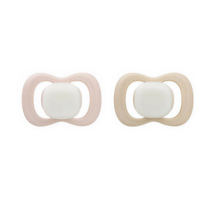 B.Box Glow Pacifier Twin Pack Blush + Latte